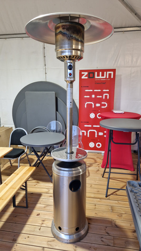 Powerful 13 KW gas heater with table