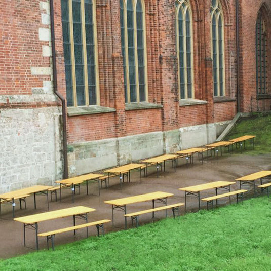 Classic bench and table set